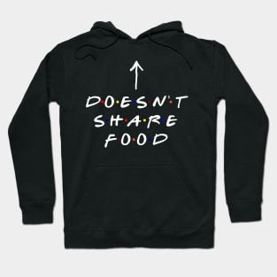 [Insert Name] doesn't share food! (White Text) Hoodie